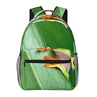 Tree Frog Baby Printed Lightweight Backpack Travel Laptop Bag Gym Backpack Casual Daypack