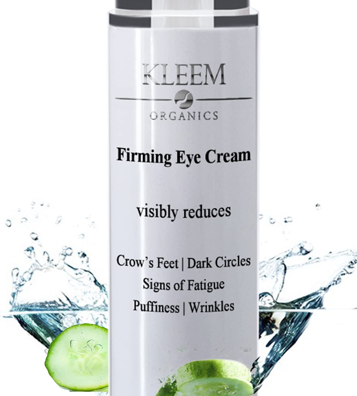 Kleem Organics Anti Aging Eye Cream for Dark Circles and Puffiness that Reduces Eye Bags, Crow's Feet, Fine Lines & Sagginess - Natural Hydrating Under Eye Cream for Wrinkles with Caffeine -0.51 fl oz