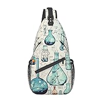Chemistry Print Cross Chest Bag Diagonally Crossbody Shoulder Bag Travel Backpack Sling Bag for Women Men