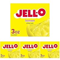 Jell-O Lemon Gelatin Dessert Mix, 3 oz Box (Pack of 4)