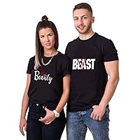 Beast Beauty Matching Shirt for Couple,Wedding Anniversary Shirt Gift for Newlywed Honeymoon(Priced for 1 T-Shirt)