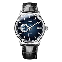 LOBINNI Mens Automatic Watches Luxury Watch for Men Mechanical Wristwatch 5ATM Luminous Sapphire Leather Strap Week Date