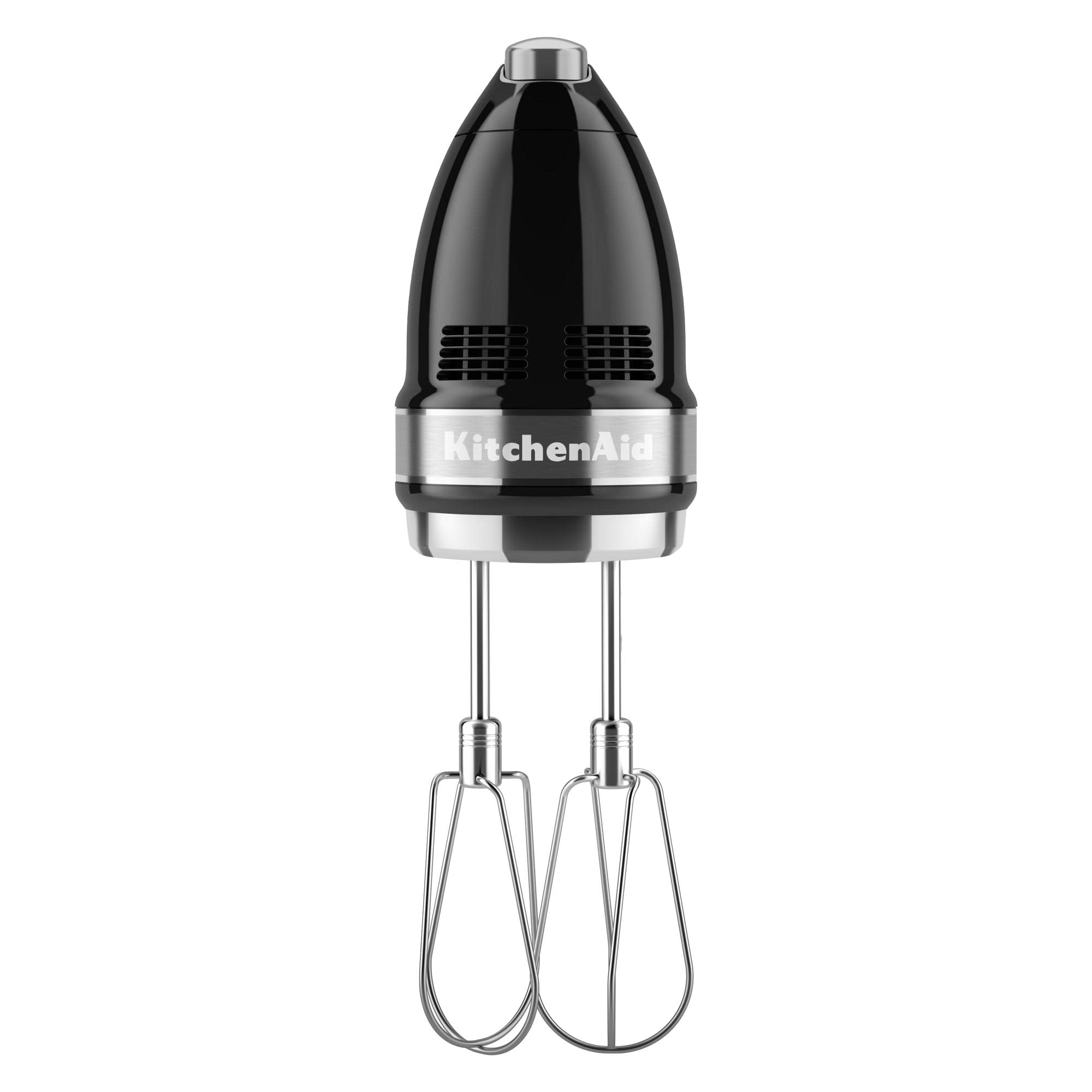 KitchenAid 9-Speed Digital Hand Mixer with Turbo Beater II Accessories and Pro Whisk - Onyx Black & KHMFEB2 Flex Edge Beater Accessory for Hand Mixer, One Size, Stainless Steel