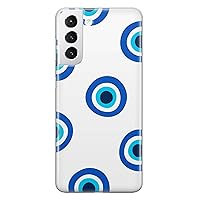 laumele Talisman Phone Case Compatible with Samsung A23 Clear Flexible Silicone Nazar Shockproof Cover