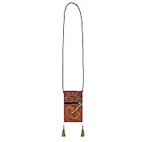 Handicraft Bazarr Silk Brocade Sling Bag Indian Peacock Design Cross Body Messenger Bag Zipper Closure Wristlet Ethnic Women Shoulder Purse