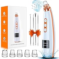 2023 Newest Blackhead Remover Pore Vacuum,Upgraded Facial Pore Cleaner,Electric Acne Comedone Whitehead Extractor Tool-5 Suction Power,5 Probes,USB Rechargeable Blackhead Vacuum Kit for Women & Men