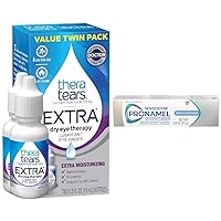 TheraTears Extra Dry Eye Drops 0.5oz 2 Count and Sensodyne Pronamel Gentle Whitening Toothpaste Travel Size 0.8oz