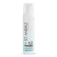 St. Moriz Professional 1 Hour Fast Self Tanner Mousse, Light to Dark – 200ml – Sunless Instant, Express Self Tanning Foam for a Golden, Natural Looking Fake Tan – With Aloe Vera & Vitamin E