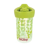 Nuby No Spill 3D Character Sippy Cup with Soft Touch Flo Silicone Top, 12 Ounce, Alligator