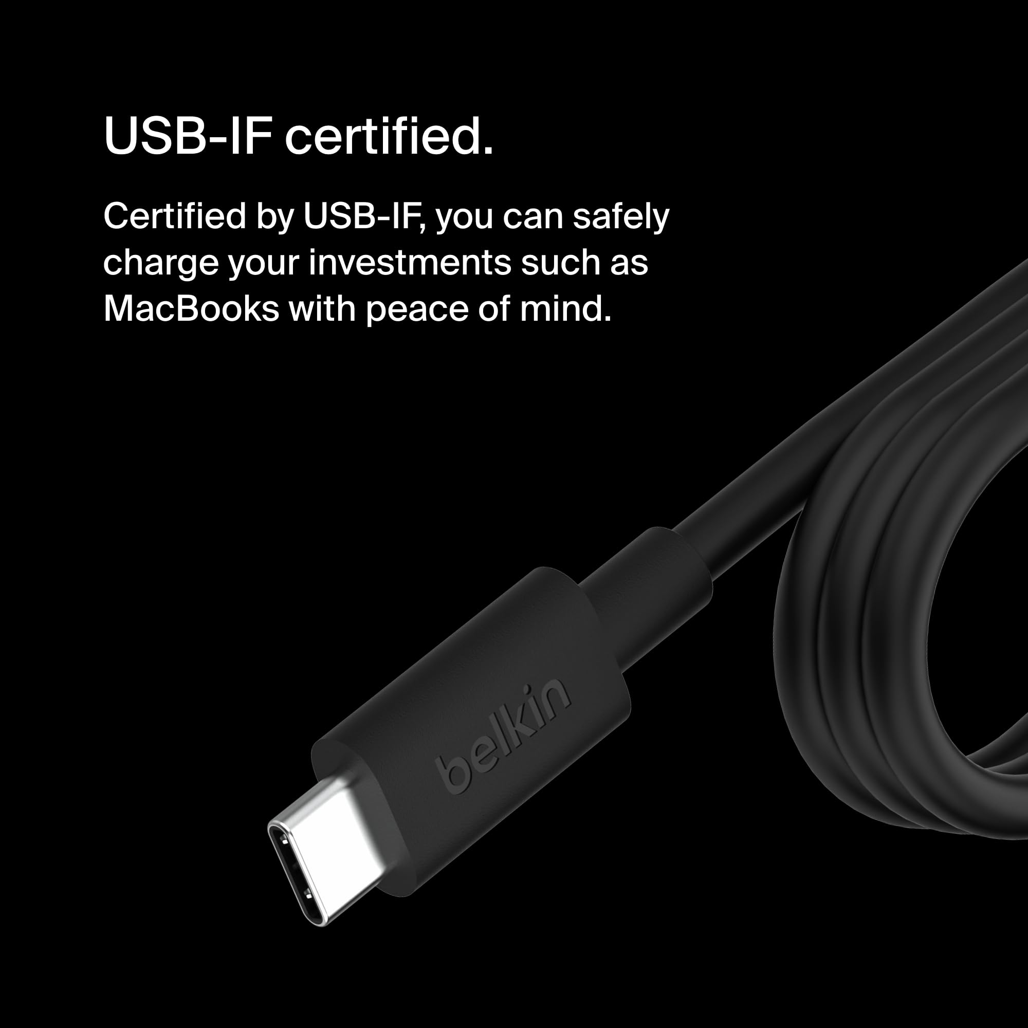 Belkin Connect 100W USB-C Core GaN Power Adapter, Fast-Charging Adapter w/Universal USB-C Compatibility, 100W Power Delivery, 8ft Power Cable for Gaming, MacBook Pro, PC Laptops, and Chromebook