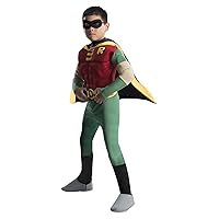 Rubies DC Comics Teen Titans Deluxe Muscle Chest Robin Costume, Medium
