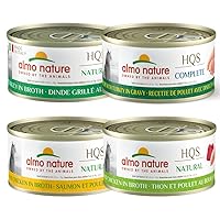 Almo Nature Protein Packed Variety Pack Grain Free Cat Canned 2.47oz Wet Food (4 Flavors, 24 cans Total)