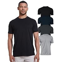True Classic Men's Short Sleeve Crew Neck T-Shirt, S - 4XL, 4 Pack