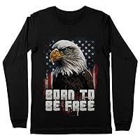 Born to Be Free Long Sleeve T-Shirt - USA Present - Patriotic Pride Apparel