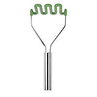 Tovolo Silicone Potato Masher, Stainless Steel Handle & Core, Food Mashers Kitchen Utensil, Vegetable Ricer & Avocado Blender, Scratch-Resistant & Heat-Resistant