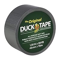 The Original Duck Tape Brand Duct Tape, 1-Pack 1.88 Inch x 20 Yard, 1-Pack Silver, Gray (1044729)