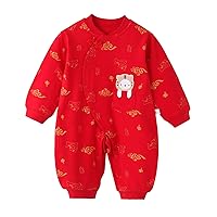 Baby Clothes Boy Winter Jumpsuit Newborn Infant Baby Girl Boy Calendar Chinese New Year Onesie Kimono Baby Full