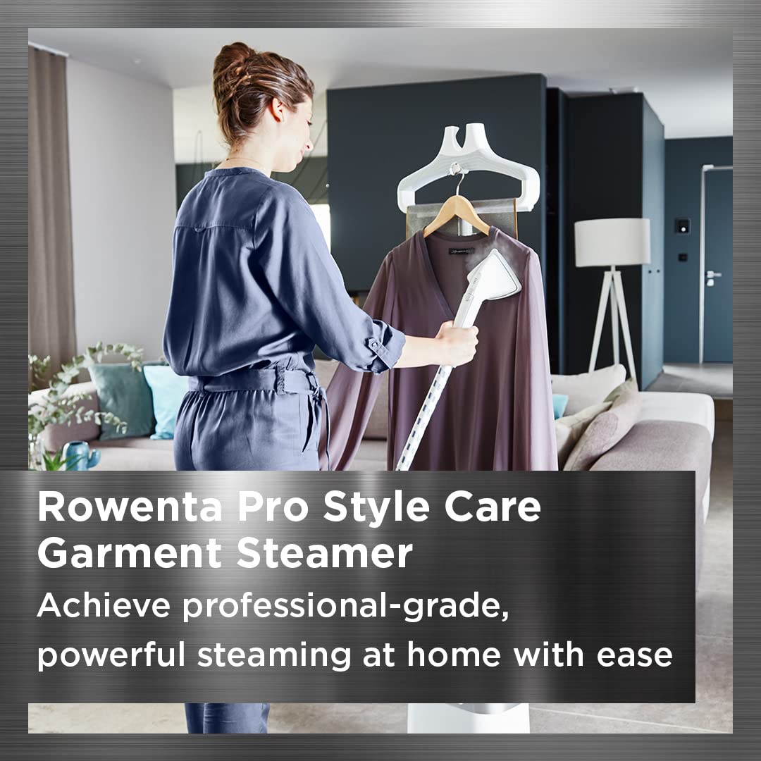 Rowenta Professional Full Size Steamer for Clothes with Screen 65 Inches 1.3 Liter Capacity 1700 Watts Ironing, Fabric Steamer, Garment Steamer, Adjustable IS8440