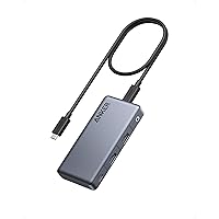 Anker USB C Hub, Anker 343 USB C Hub (7-in-1, Dual 4K HDMI) with 100W Power Delivery, Dual 4K HDMI Ports, a USB-C Upstream Port, 3 5Gbps USB-A and USB-C Data Ports for Dell Laptop, ThinkPad, and More