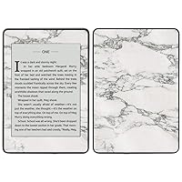 MightySkins Glossy Glitter Skin for Kindle Paperwhite 2018 Waterproof Model - White Marble | Protective, Durable High-Gloss Glitter Finish | Easy to Apply, Remove, and Change Styles | Made in The USA
