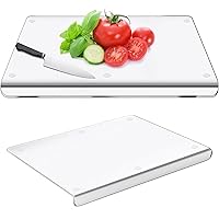 Acrylic Cutting Boards For Kitchen Counter, Food Grade Acrylic Material, Acrylic Cutting Board With Counter Lip, Upgraded Thicker Clear Cutting Board For Countertop With Lip For Countertop Protector.