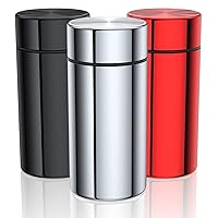 Portable Aluminum Storage Jar 3-Pack,Airtight Smell Proof Container, Metal Waterproof Small Bottle Multipurpose Container for Coffee & Teas, Herb Spices Container Screw-Top Lid Lock Odor