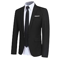 Men' Slim Fit One Button Suit Blazer Jacket Casual Party Sport Coat