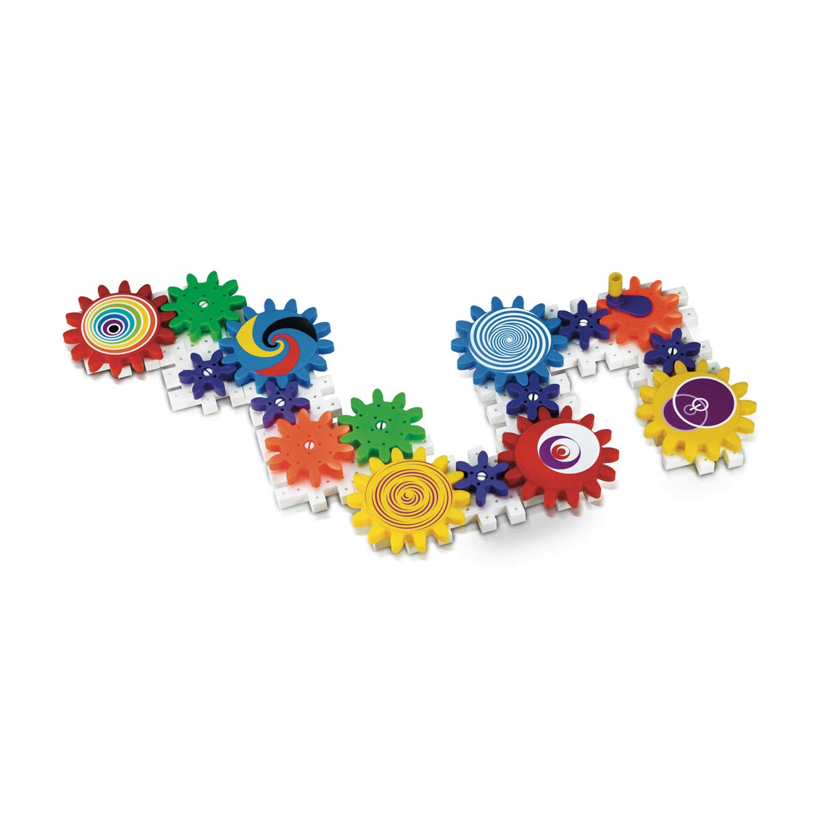 Quercetti Kaleido Gears - 55 Piece Building Set with 3 Different Sized Gears