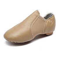 Child Slip on Jazz Shoes Leather Dancing Performance Flats
