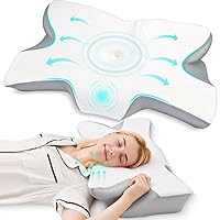 Cervical Pillow for Neck Pain Relief, Odorless Contour Memory Foam Pillows, Ergonomic Orthopedic Bed Pillows for Sleeping, Support Side Back Stomach Sleeper (Queen11)