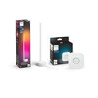 Hue Smart Hub (Compatible with Alexa Apple HomeKit and Google Assistant), White Ambiance Gradient Signe Table Lamp, Compatible with Alexa, Apple HomeKit and Google Assistant, White