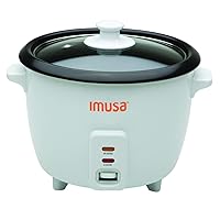 IMUSA USA GAU-00012 Electric NonStick Rice Cooker 5-Cup (Uncooked) 10-Cup (Cooked), White