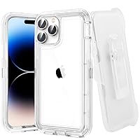 for iPhone 15 Pro Max Case : Heavy Duty Military Grade Drop Protective Case with Belt Clip [2X Screen Protectors + Camera Lens Protector] for iPhone 15 Pro Max 6.7