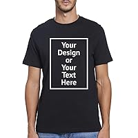 SupaSoft Apparel Personalized Tshirt for Men Adult Shirts Short Sleeve Cotton Custom Tee Add Your Text Photo Print
