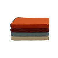 FDP 15 inch Square Indoor Outdoor Floor Seat Cushions; Colorful, Weather-Resistant Flexible Seating Options for Patio, Picnic, Playroom and More; 1.5 inch Thick Foam (4-Piece) - Mojave, 13929-308