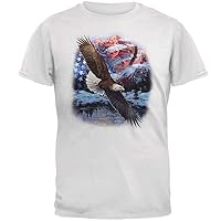 4th of July American Flag Bald Eagle Mens T Shirt