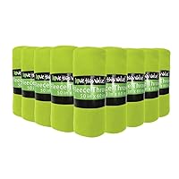 Imperial Home 50x60 Soft Bulk Fleece Throw Blankets, Throw Blanket for Couch, Travel, Bed, Room, Fleece Travel Blanket, Lightweight Blanket, Fall Blankets & Throws, Cozy Blanket, 24 pk (Lime Green)