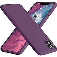 Compatible with iPhone 11 Pro Case, Camera Protection Premium Liquid Silicone Rubber Soft Microfiber Lining Full-Body Shockproof Phone Case for iPhone 11 Pro Case (Grape)