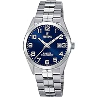 Festina F20437/3 Men's Analogue Quartz Watch with Stainless Steel Strap, silver, Bracelet
