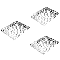 BESTOYARD 3 Sets Oil Draining Plate Trays Cookie Tray Grilling Grill Top Griddle Outdoor Portable Camping Grill Oven Baking Plate Convenient Baking Tray Dumplings Goalkeeper Stainless Steel