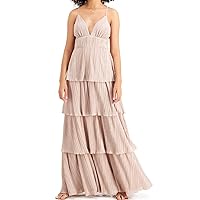 Speechless Women's Tiered Full Length Party Dress