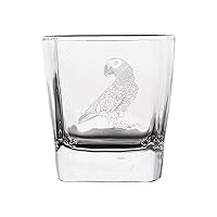 Parrot Crystal Stemless Wine Glass, Whiskey Glass Etched Funny Wine Glasses, Great Gift for Woman Or Men, Birthday, Retirement And Mother's Day