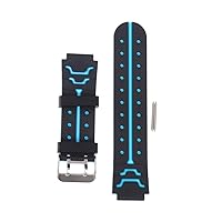 Kids Watch Strap - Silicone Strap Waterproof Strap Boys and Girls Universal Strap for Four Generations of Childrens Phone Watches(Black and Blue)