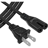 2-Prong 2 Port “8” Type End 1.2m/4Feet US AC Power Cord Outlet Socket Plug Cable for Slim Edition Sony Playstation for PS4 Playstation 3 PS3 Playstation 2 PS2 / 1 PS1 Play Station