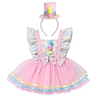 IBTOM CASTLE Toddler Carnival Circus Birthday Cake Smash Party Outfit for Baby Girl Princess Tutu Dress Photo Prop Costume