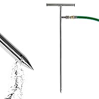 Deep Root Irrigator Rod, Deep Tree Watering Tool, Tree Root Waterer with T-Handle and Brass Valve