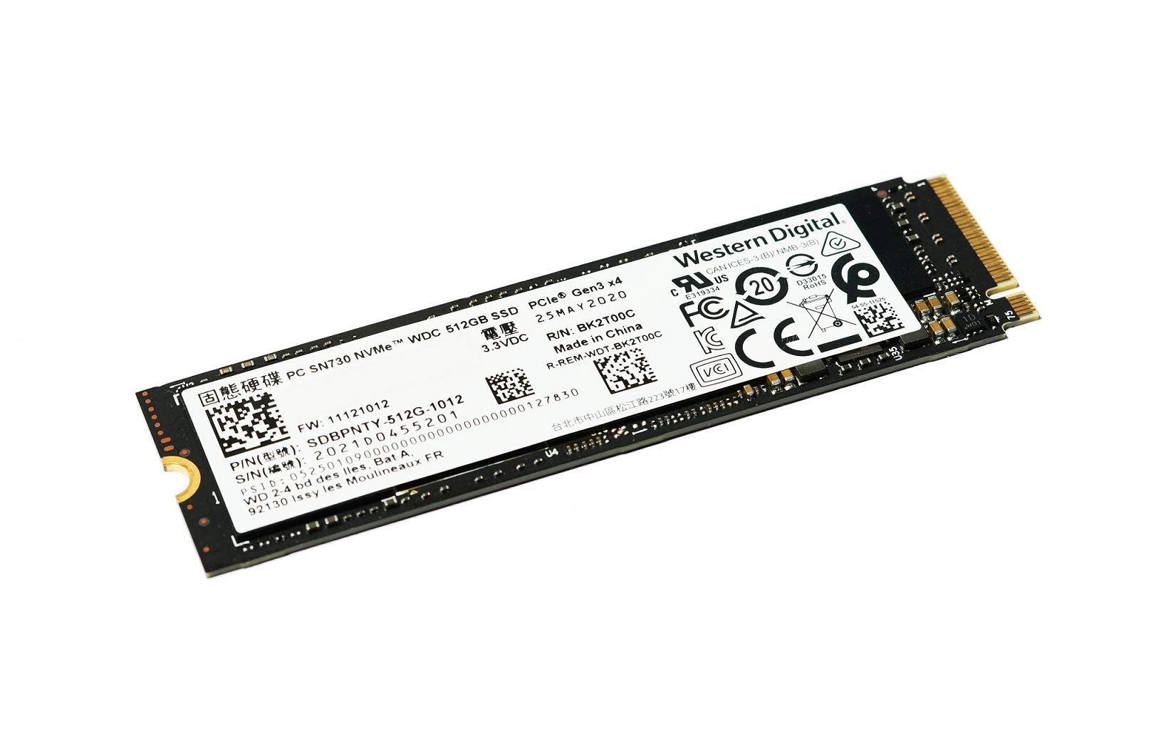 OEM OEM Western Digital PC SN730 NVMe SSD 512GB Capacity Read speeds up to 3,400MB/s, Write Speed up to 2,1002MB/s Available in M.2 2280 Form Facto...