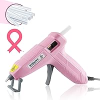 WORKPRO Mini Hot Glue Gun with 20 Pcs Hot Glue Sticks, Glue Gun Kit for Decorations, Arts, Crafts, School DIY Projects and Home Repairs- Pink Ribbon