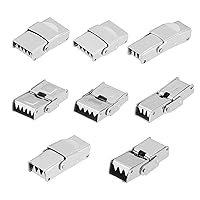 UNICRAFTALE 8 Sets 4 Sizes Clasps for Stainless Watch Bands 304 Stainless Steel Watch Band Clasps Rectangle Watch Bands Buckle Clasps Buckle for Bracelet Watch Jewelry Making