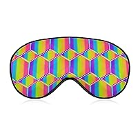 Sleep Mask for Men Women Eye mask Blindfold Compatible with LGBT Rainbow, Block Out Light Eye mask with Adjustable Strap for Sleeping, Yoga, Traveling